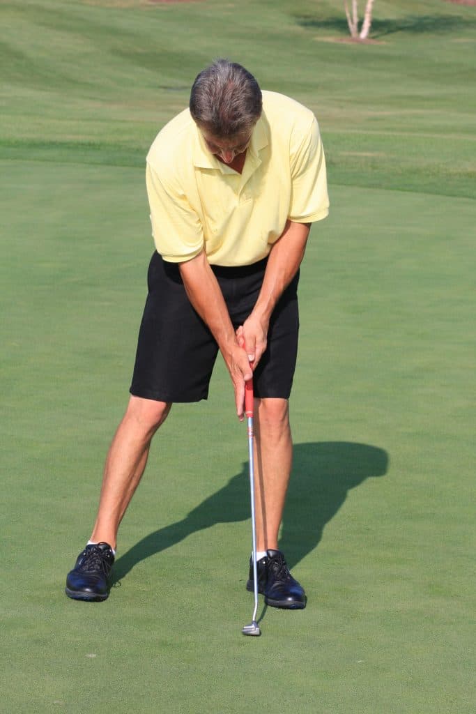 Ben Mutz in Mutz Method putting stance.