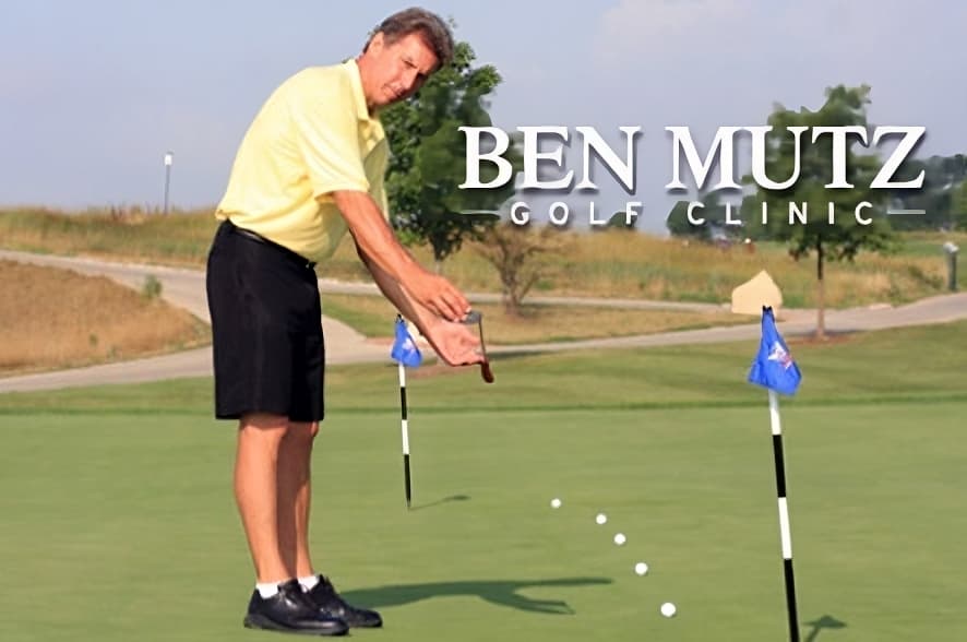 Ben Mutz Swinging a golf club.